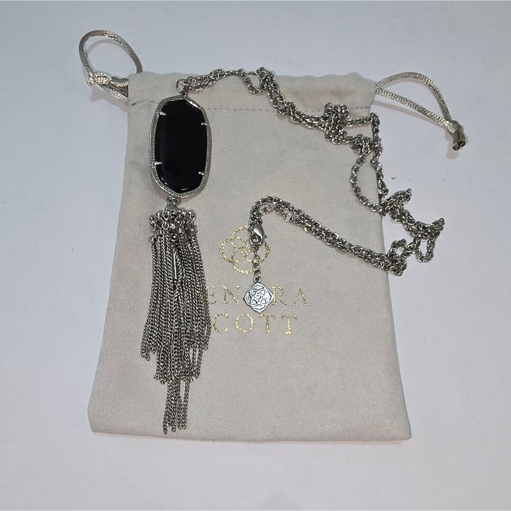 Kendra scott black and silver Rayne necklace